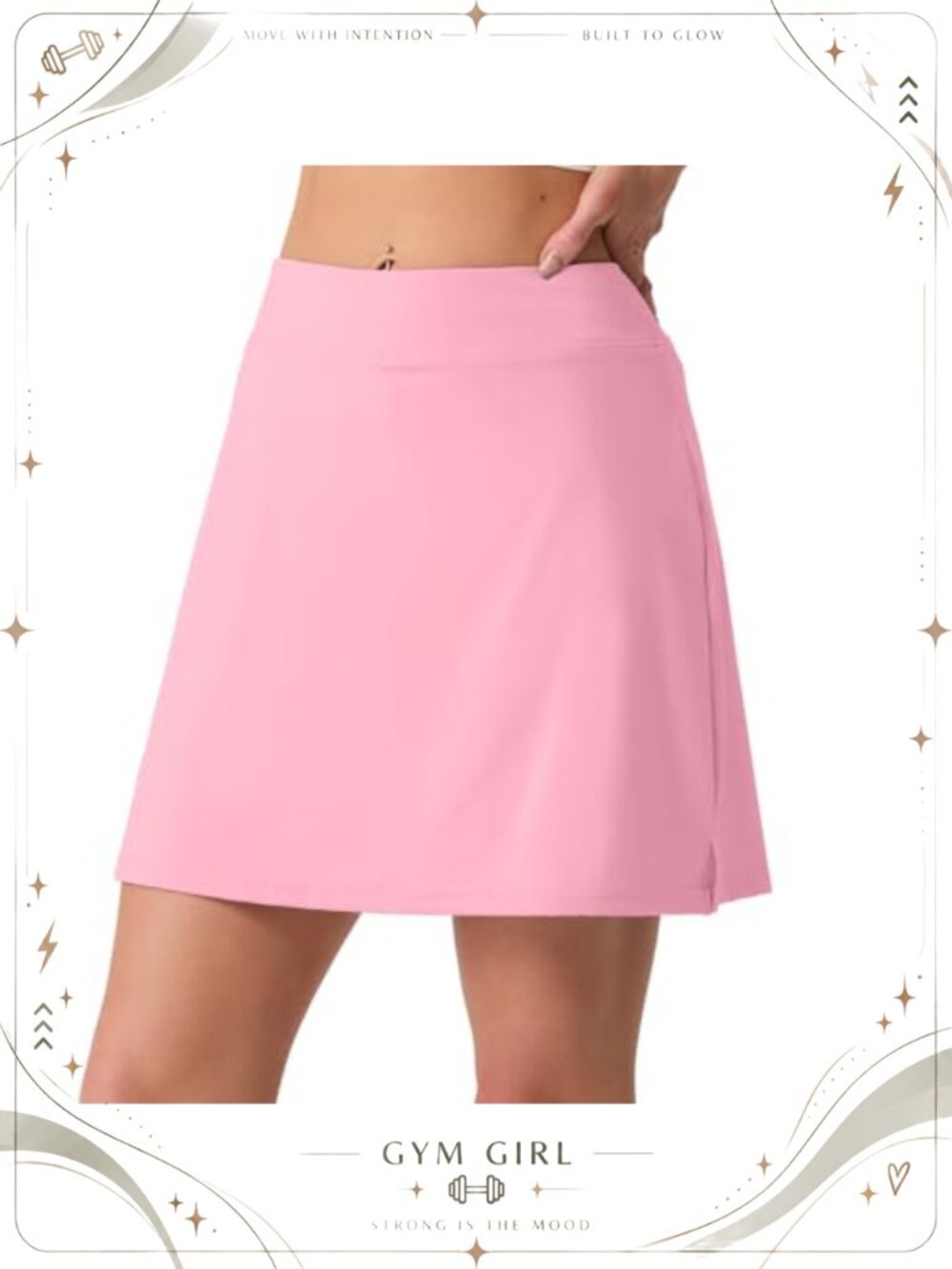 Women's Tennis Skort High Waisted Athletic Skirt with Built-In Shorts & Pocket